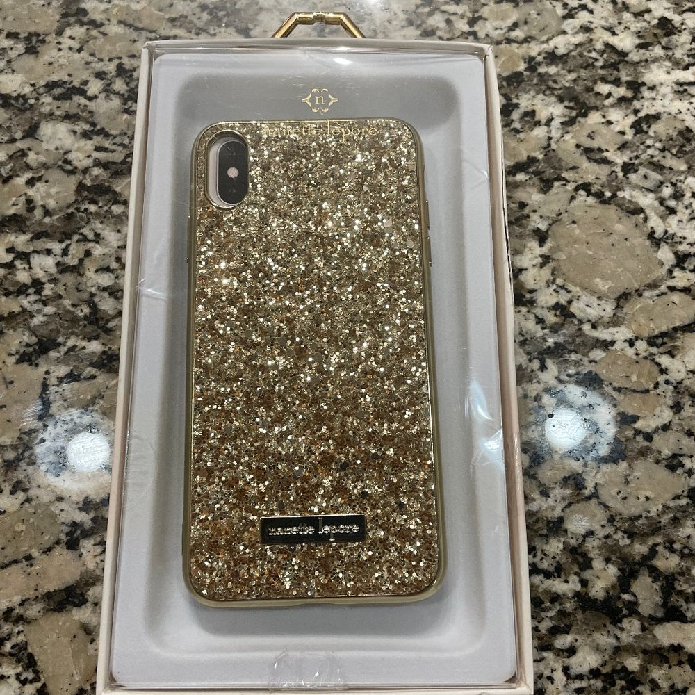 Nanette Lepore Gold Glitter iPhone X s